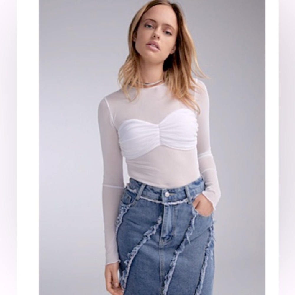 Simons Emory Park Mesh Bustier Top - M BNWT